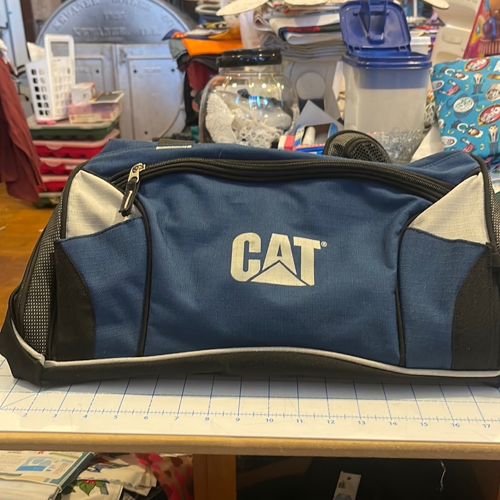 CATerpillar Equipment Blue & Black Small Duffle Bag